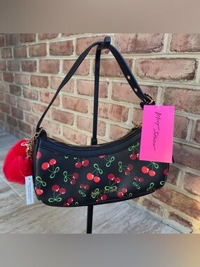 Betsey Johnson Cherry Print Mini Women’s Shoulder Bag NWT
